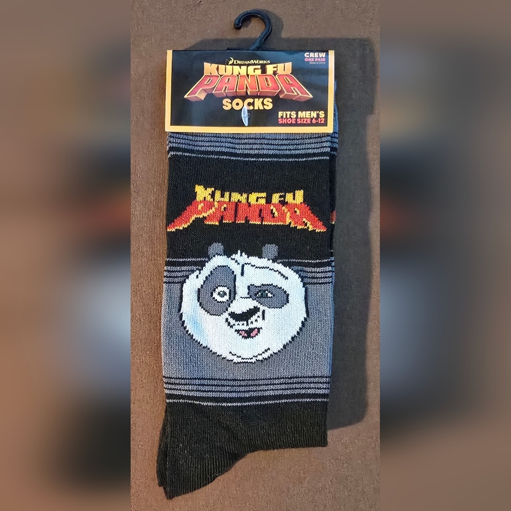 Men's Kung Fu Panda Themed Socks